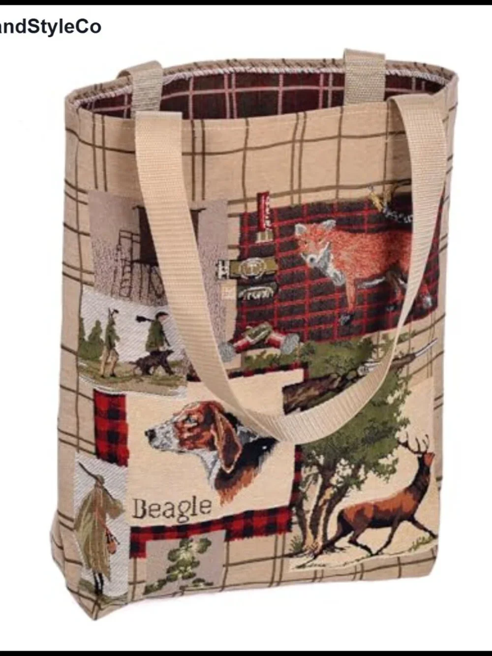 Vintage Jacquard Tapestry Tote Bag, Large Shoulder Handbag for Shopping, 15x16